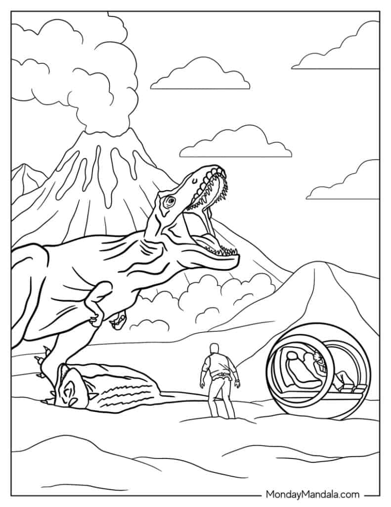 jurassic park coloring pages