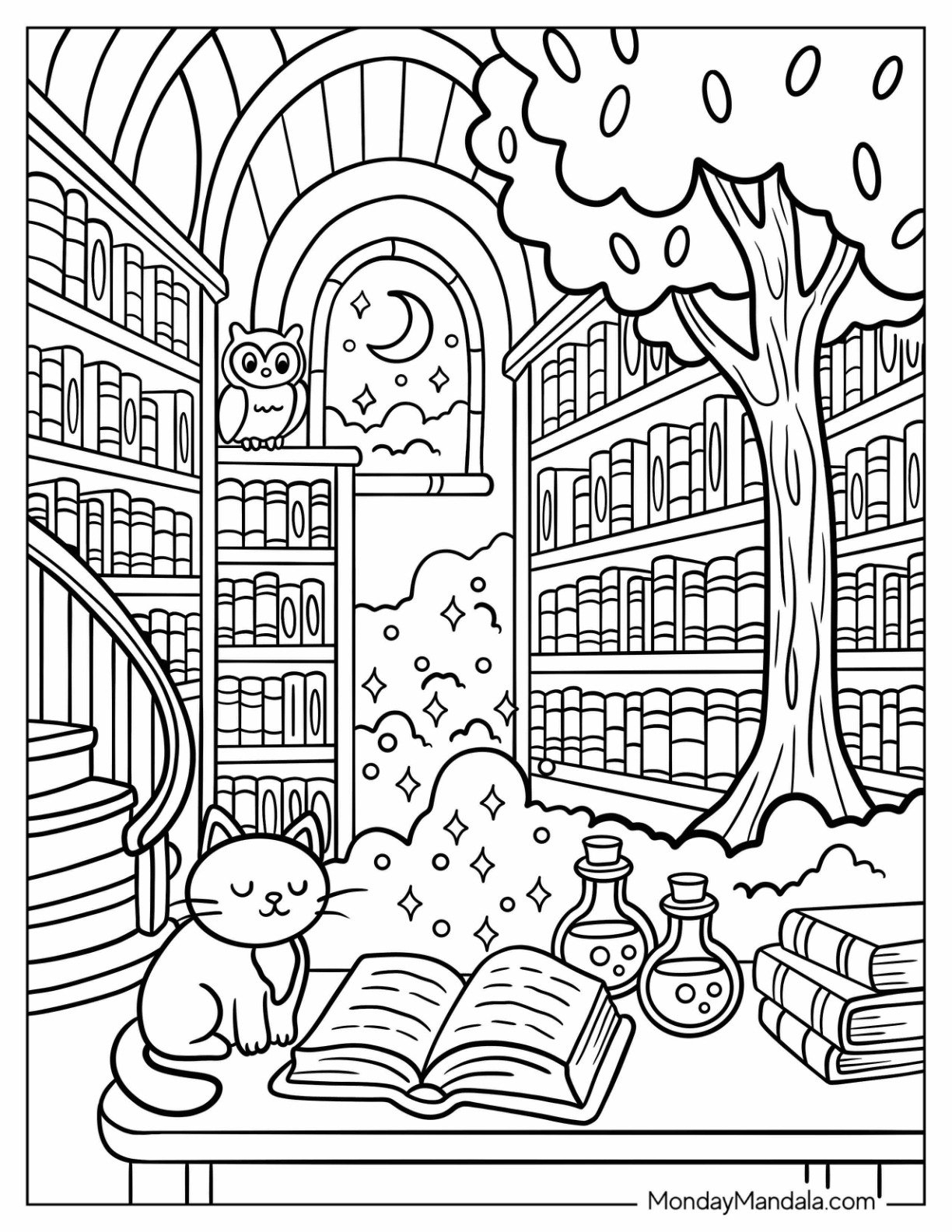 22 Library Coloring Pages Free PDF Printables