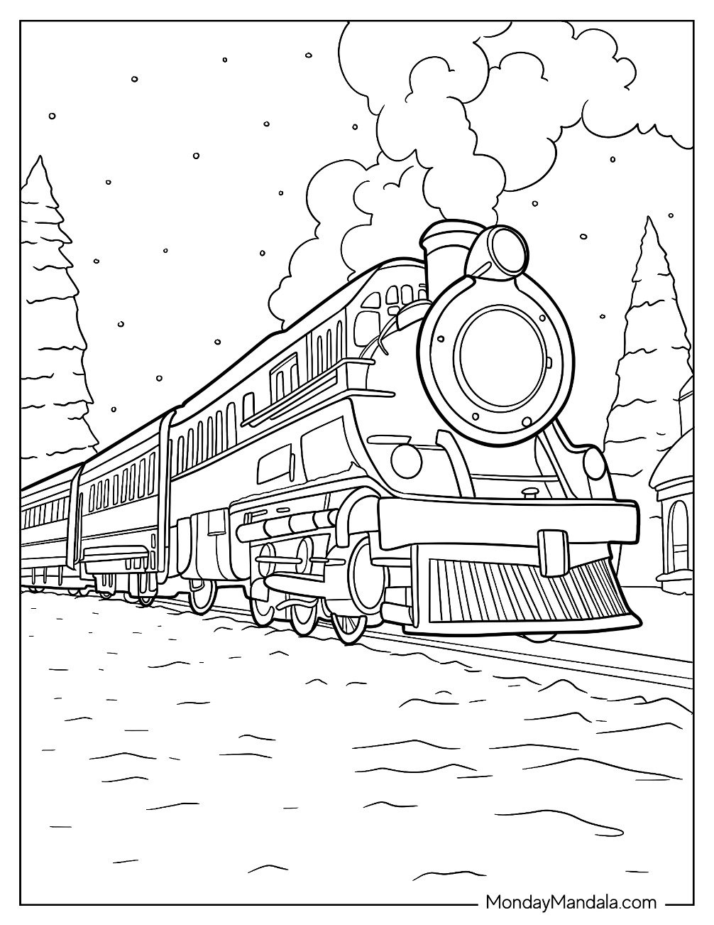 22 Polar Express Coloring Pages Free PDF Printables