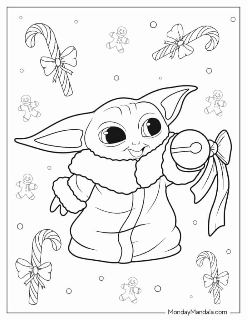 24 Baby Yoda Coloring Pages Free PDF Printables 
