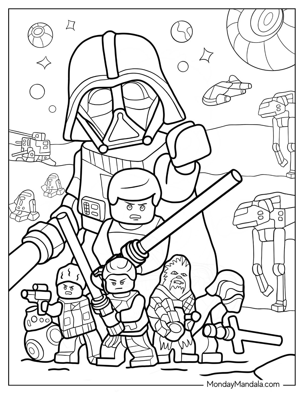 star wars coloring book pages