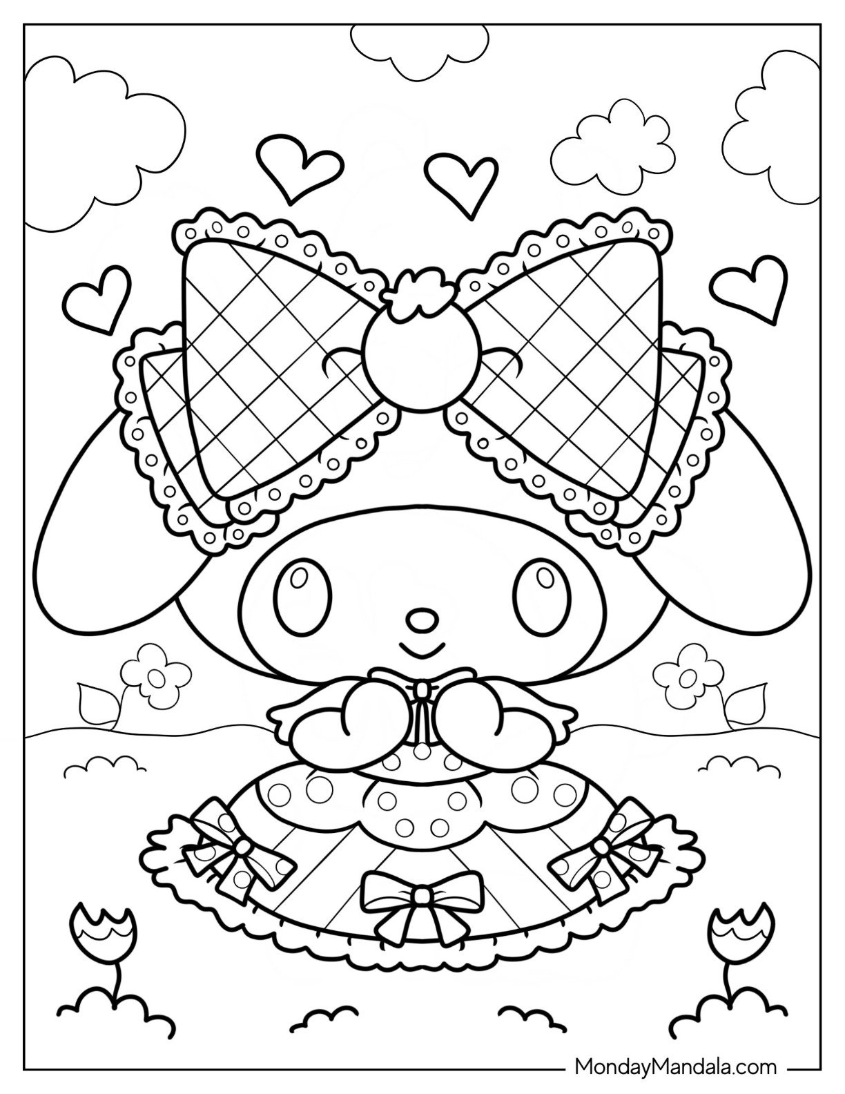 24 My Melody Coloring Pages Free PDF Printables