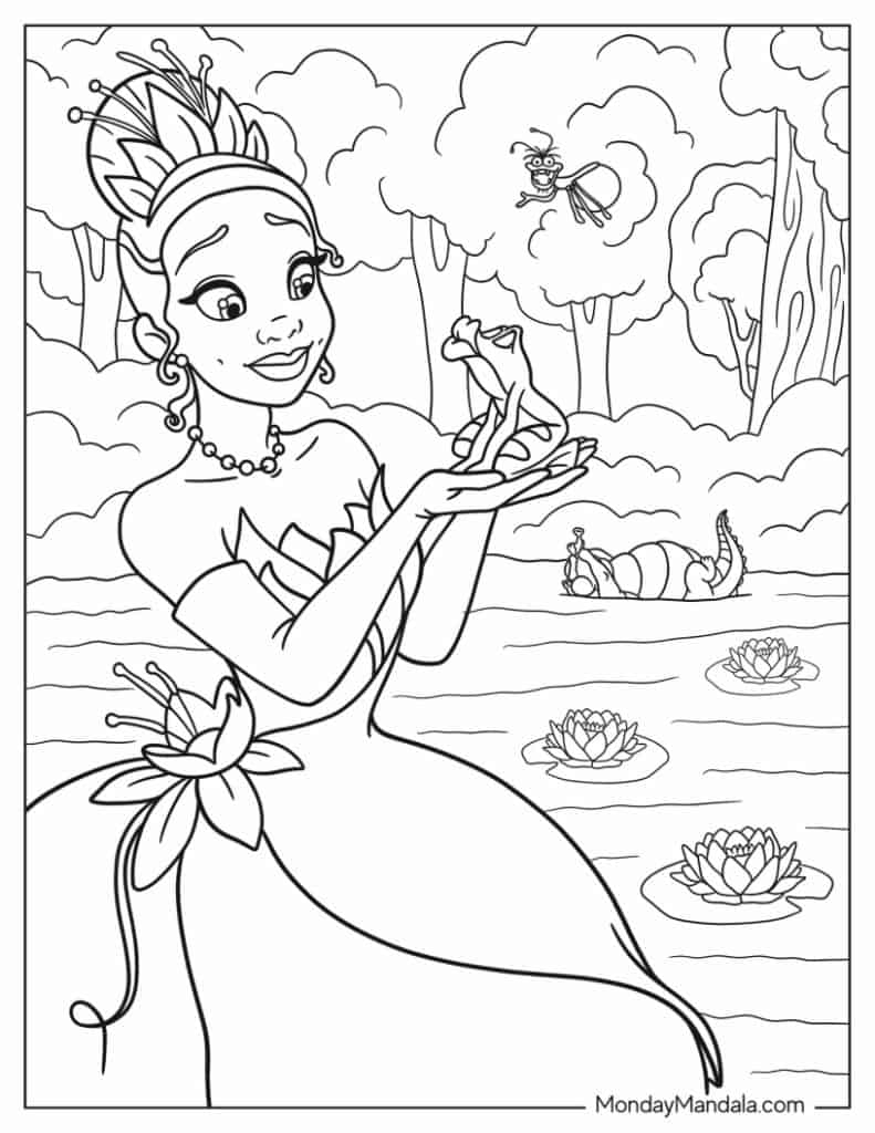 24 Princess The Frog Coloring Pages Free PDF Printables 24 Princess The Frog Coloring Pages Free PDF Printables