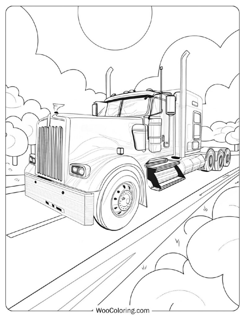 24 Truck Coloring Pages Free PDF To Print Woo Coloring