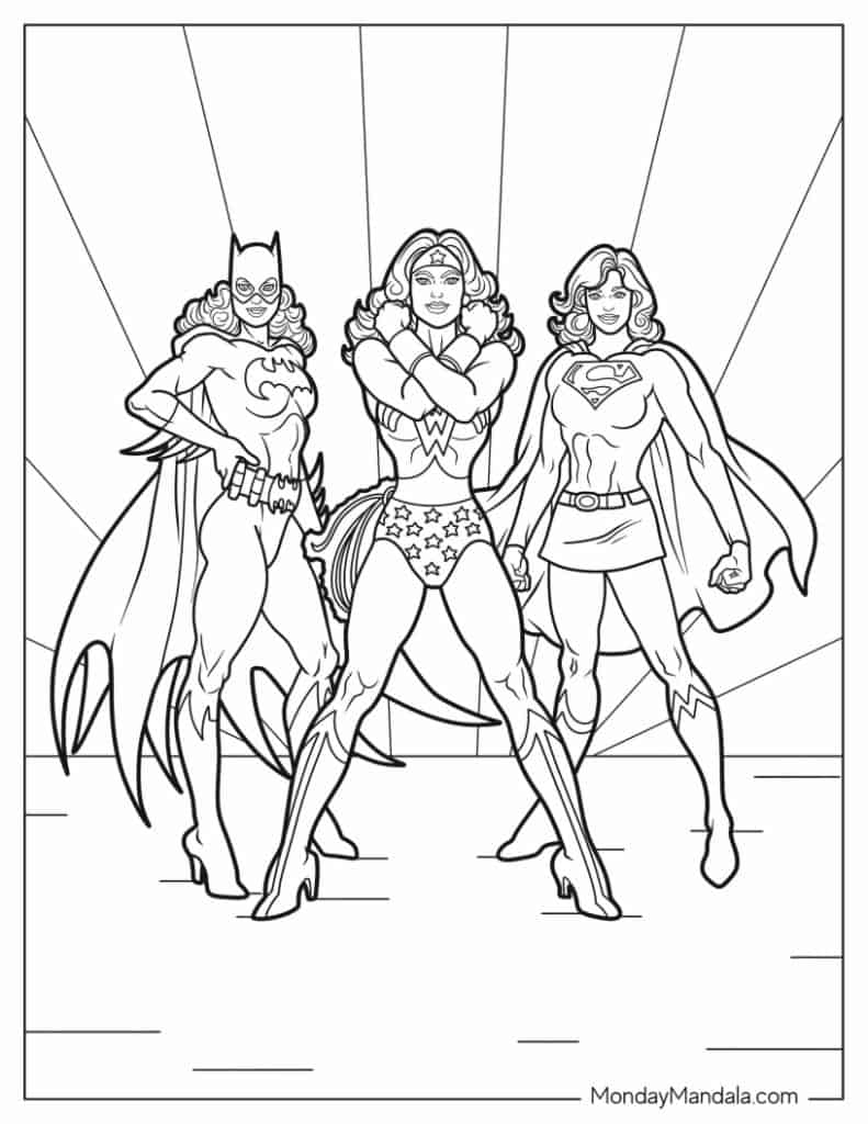 24 Wonder Woman Coloring Pages Free PDF Printables