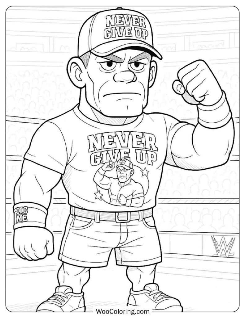 24 WWE Wrestling Coloring Pages Free PDF To Print Woo Coloring