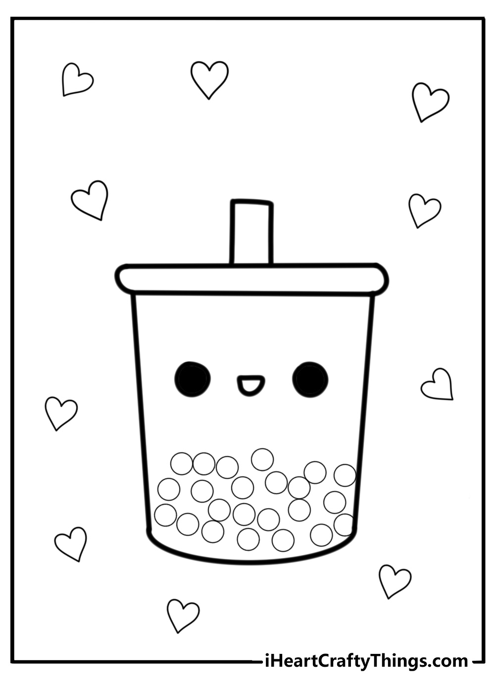 boba tea coloring pages