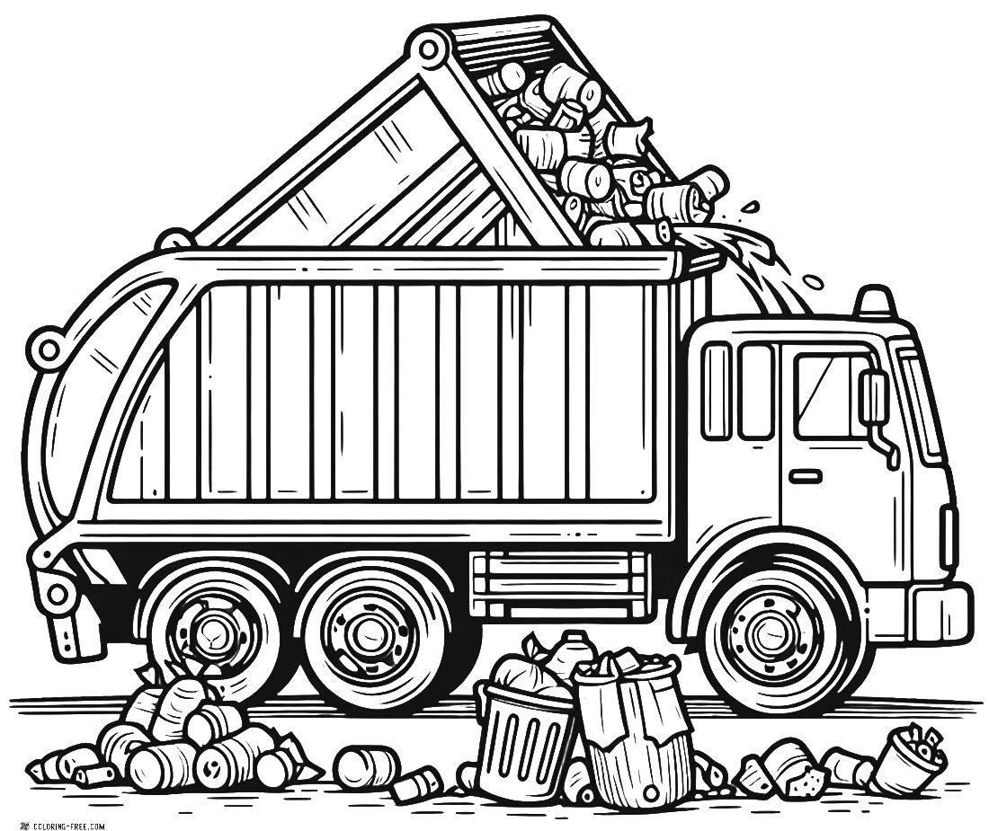 garbage truck coloring pages