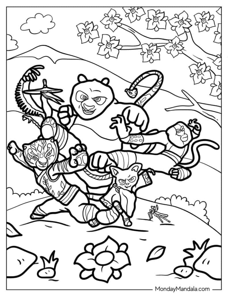 26 Kung Fu Panda Coloring Pages Free PDF Printables 