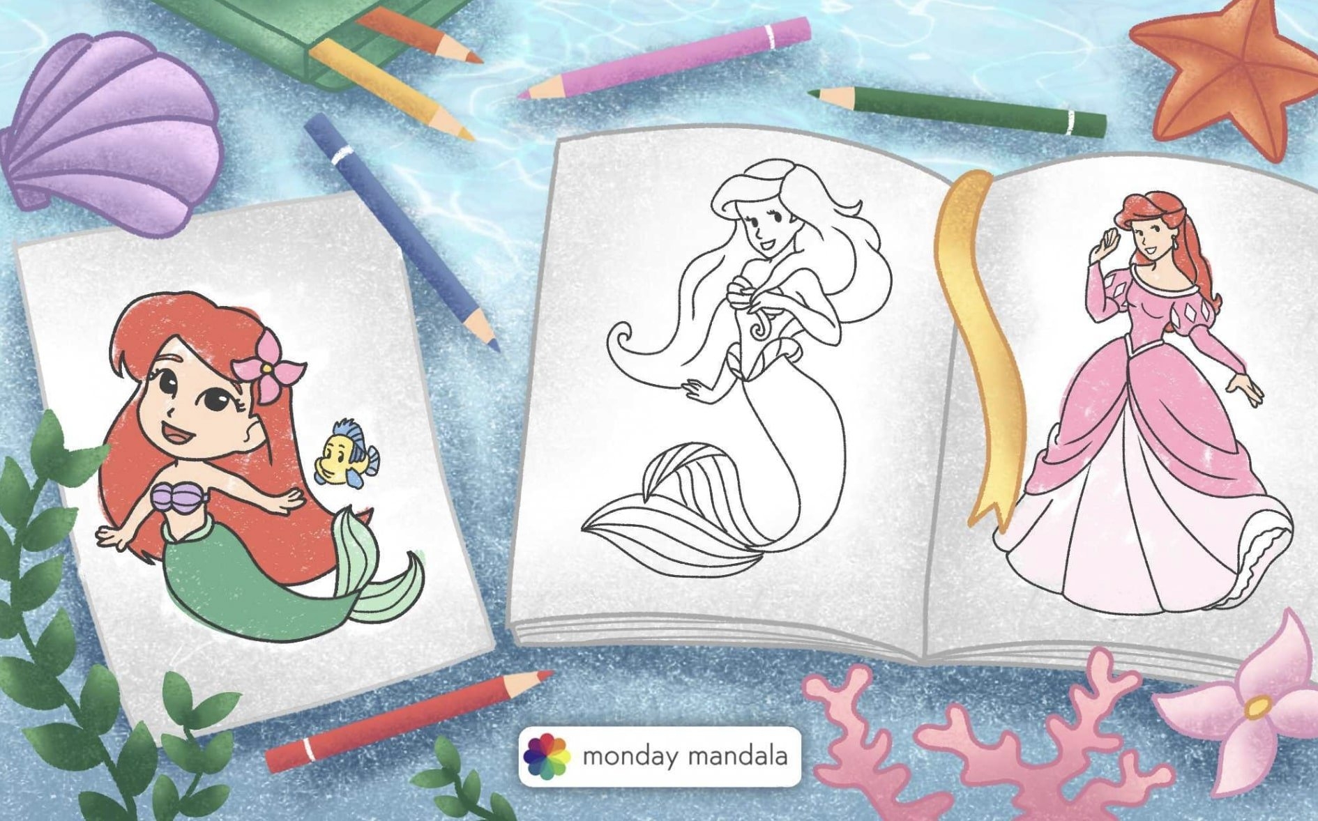 28 Ariel Coloring Pages Free PDF Printables 