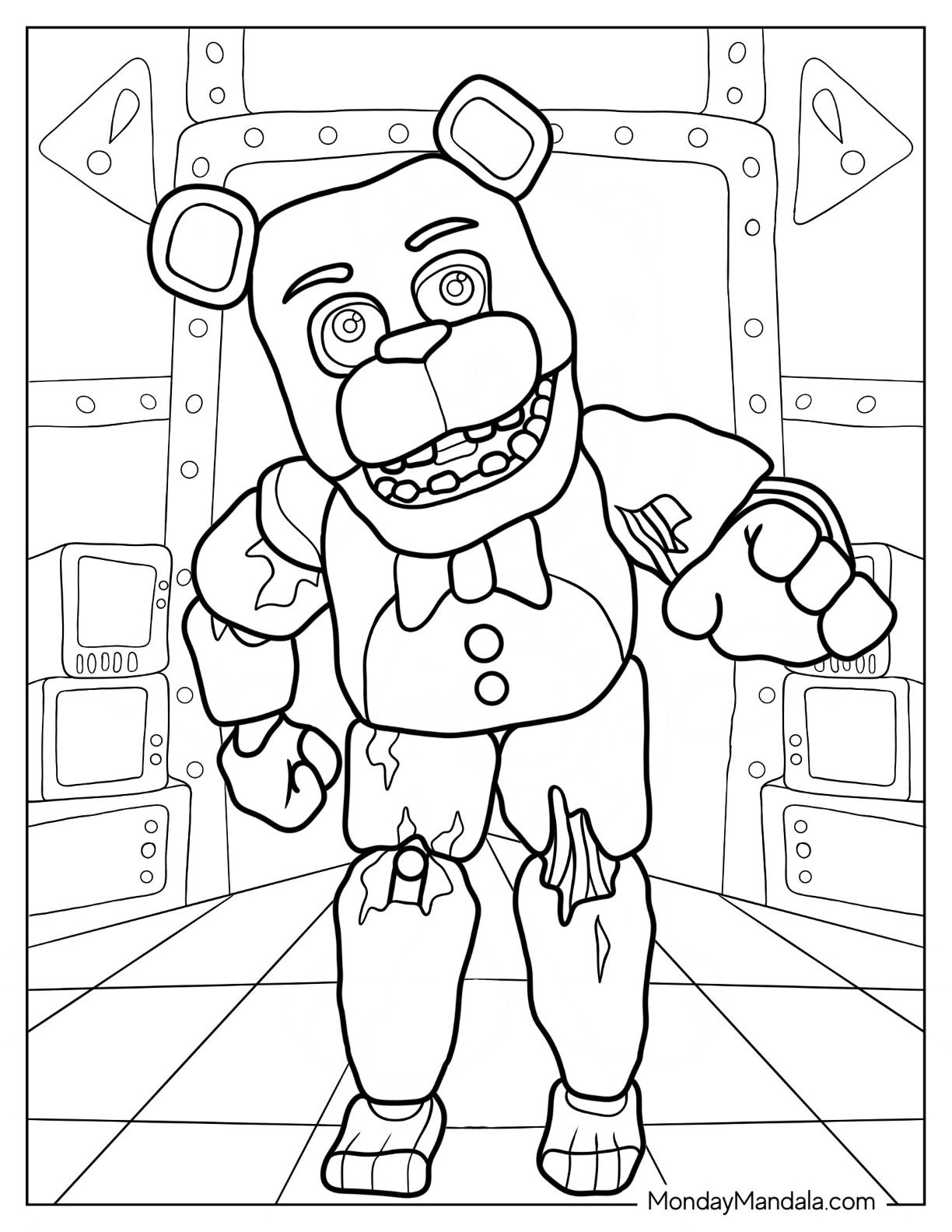 28 Five Nights At Freddie s Coloring Pages Free PDF Printables