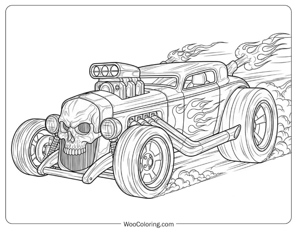 hot wheel coloring page