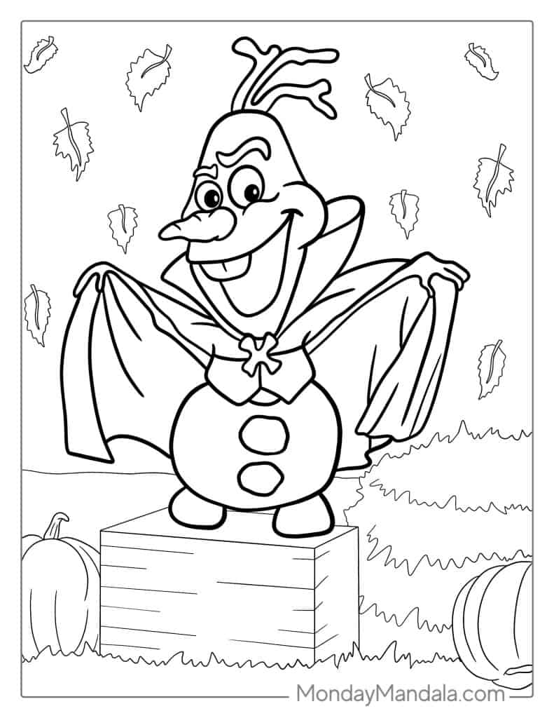 28 Olaf Coloring Pages Free PDF Printables 