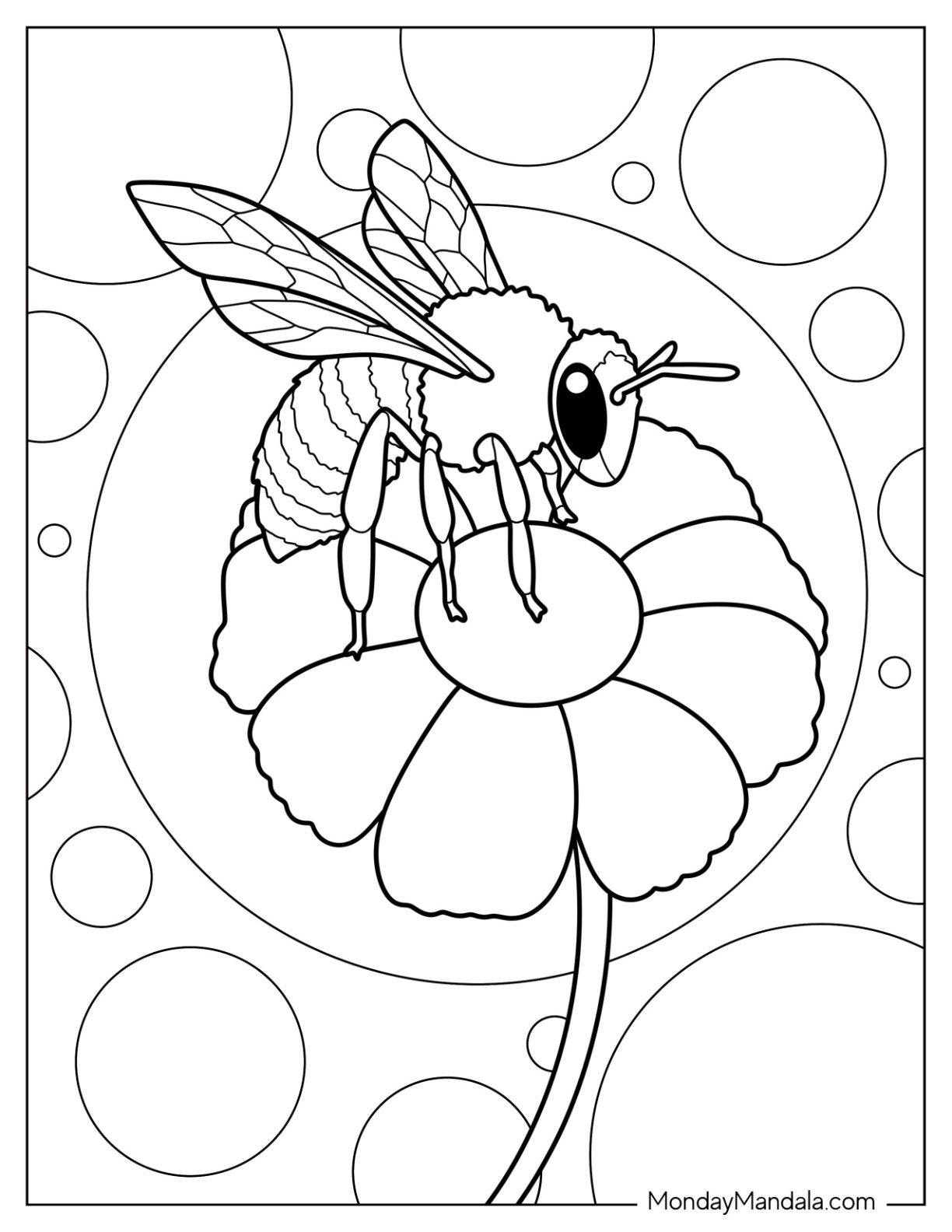 bumble bee coloring page