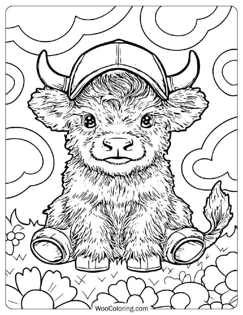 highland cow coloring page highland cow coloring page