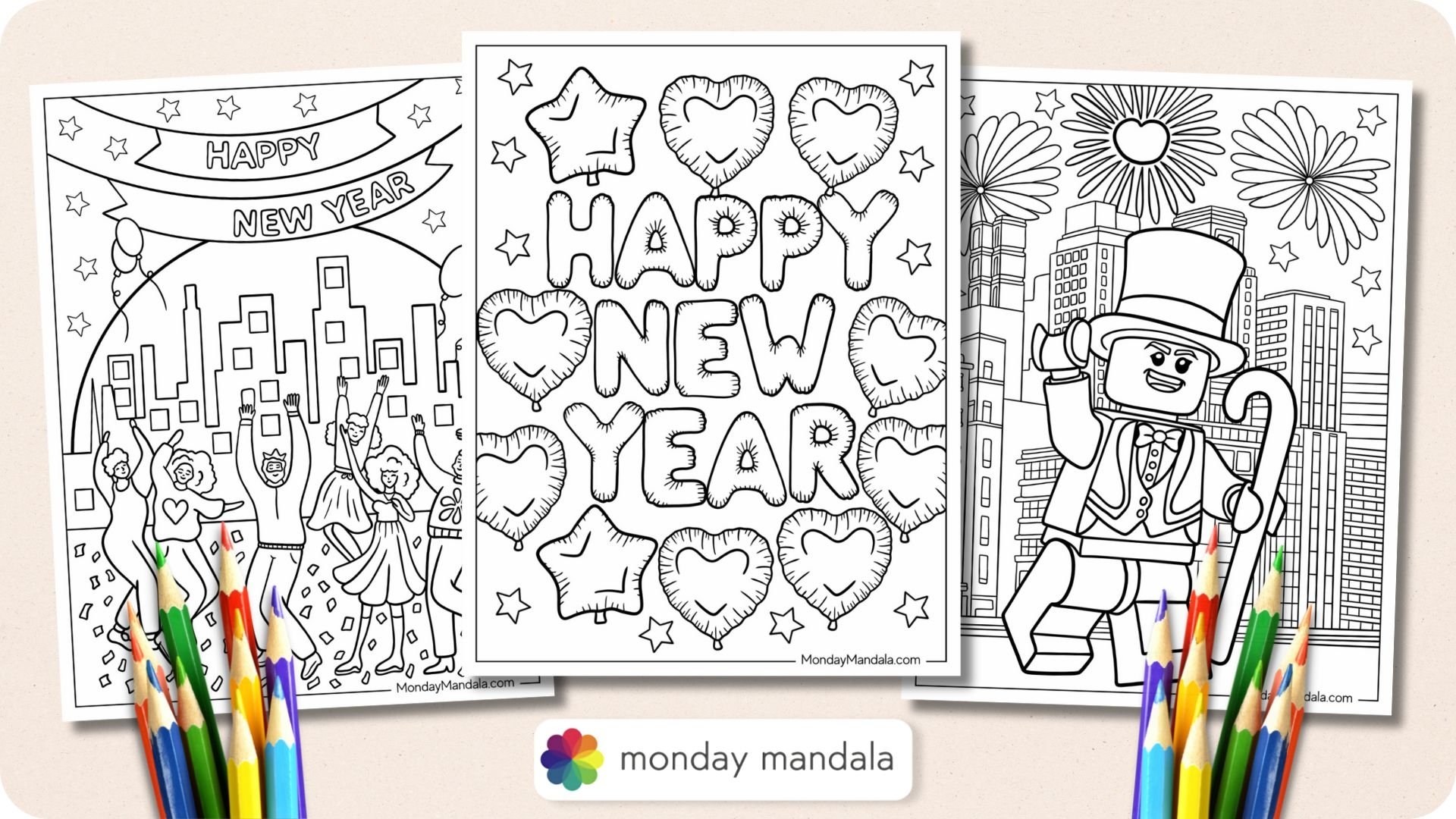 new years coloring pages new years coloring pages
