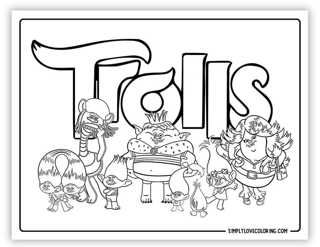 32 Trolls Coloring Pages Free PDF Printables Simply Love Coloring