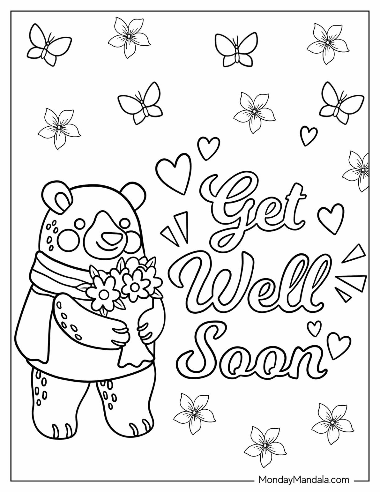 coloring pages of get well soon coloring pages of get well soon