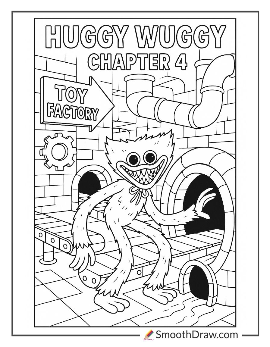 huggy wuggy coloring pages