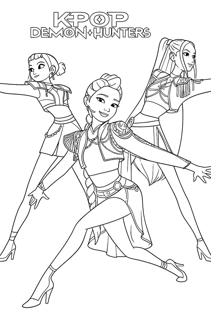 k pop demon hunters coloring pages