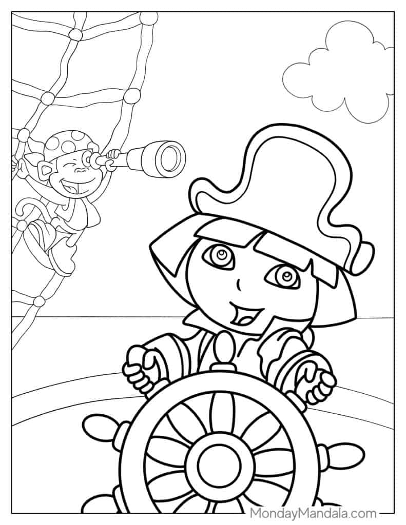 dora the explorer coloring pages
