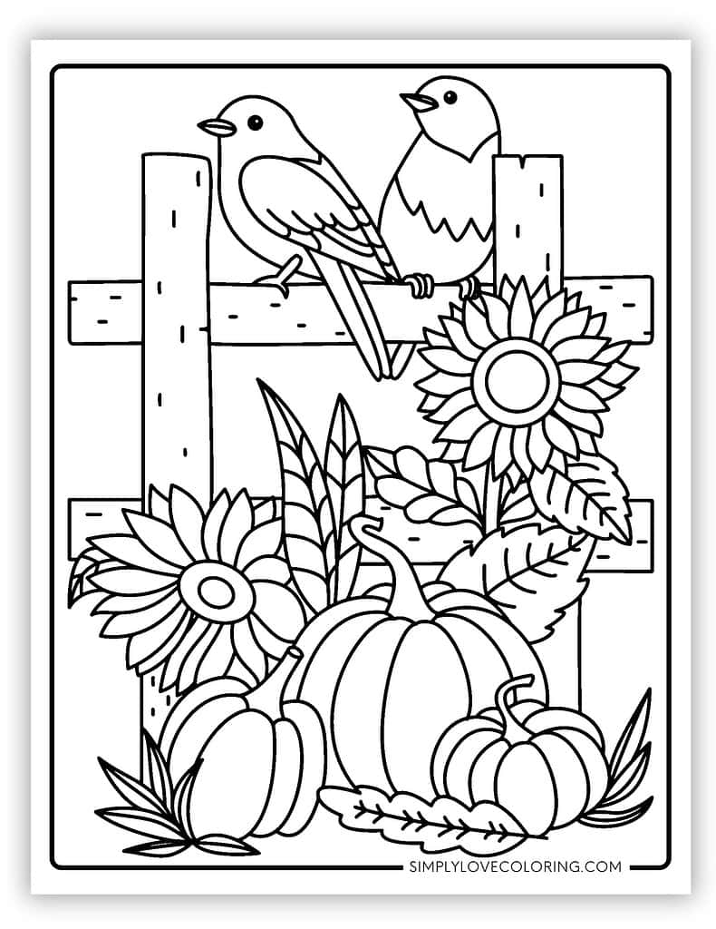 fall coloring pages free