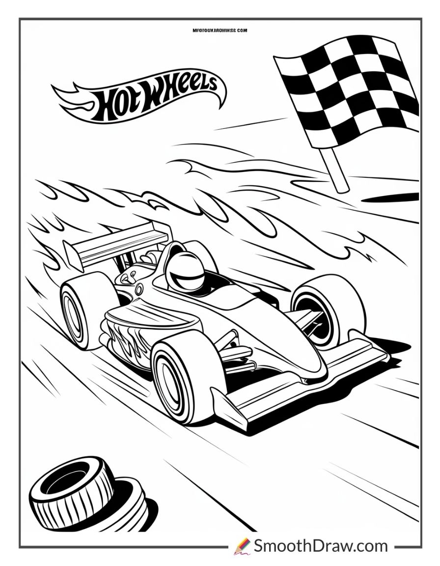 hot wheel coloring pages
