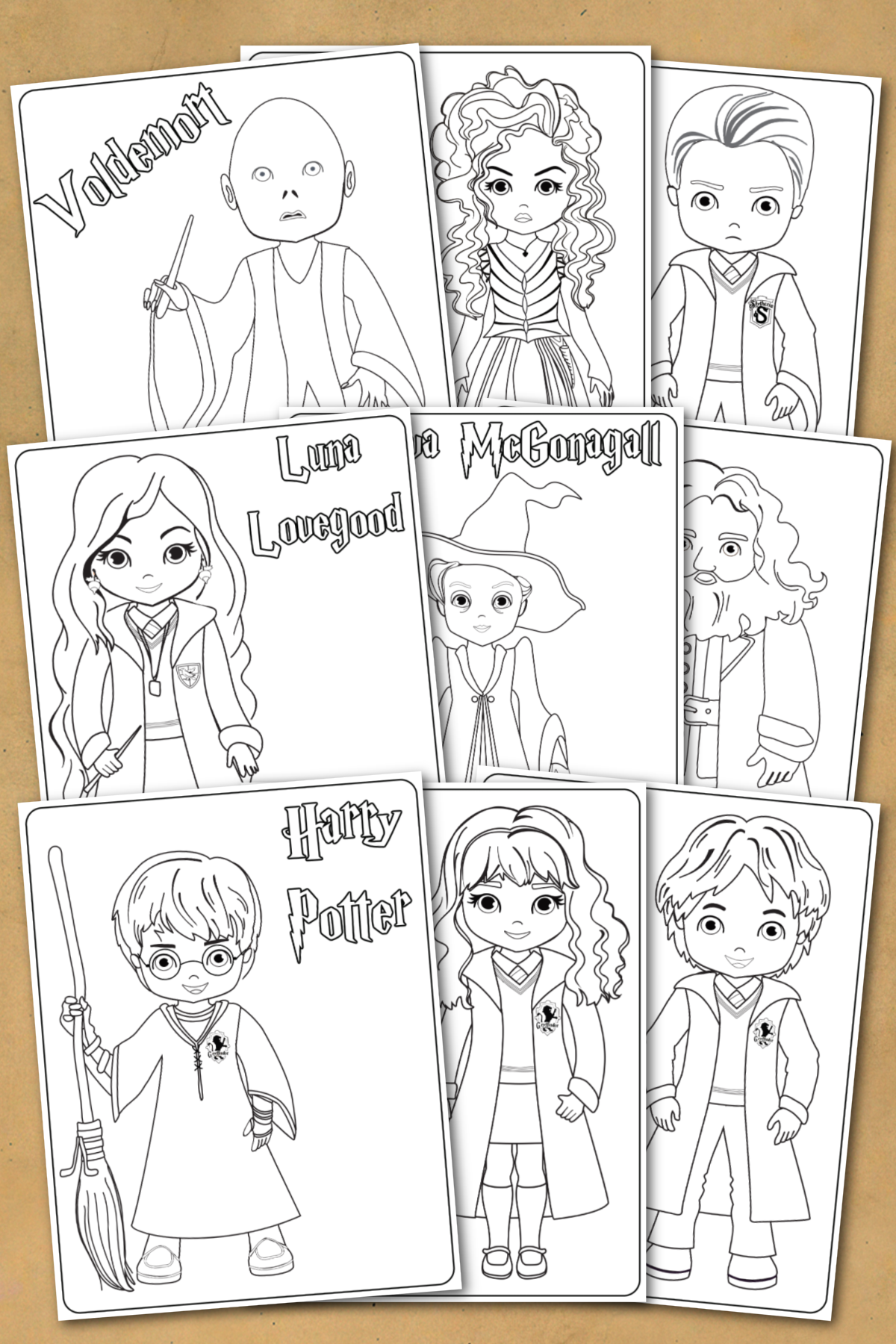 harry potter coloring pages to print
