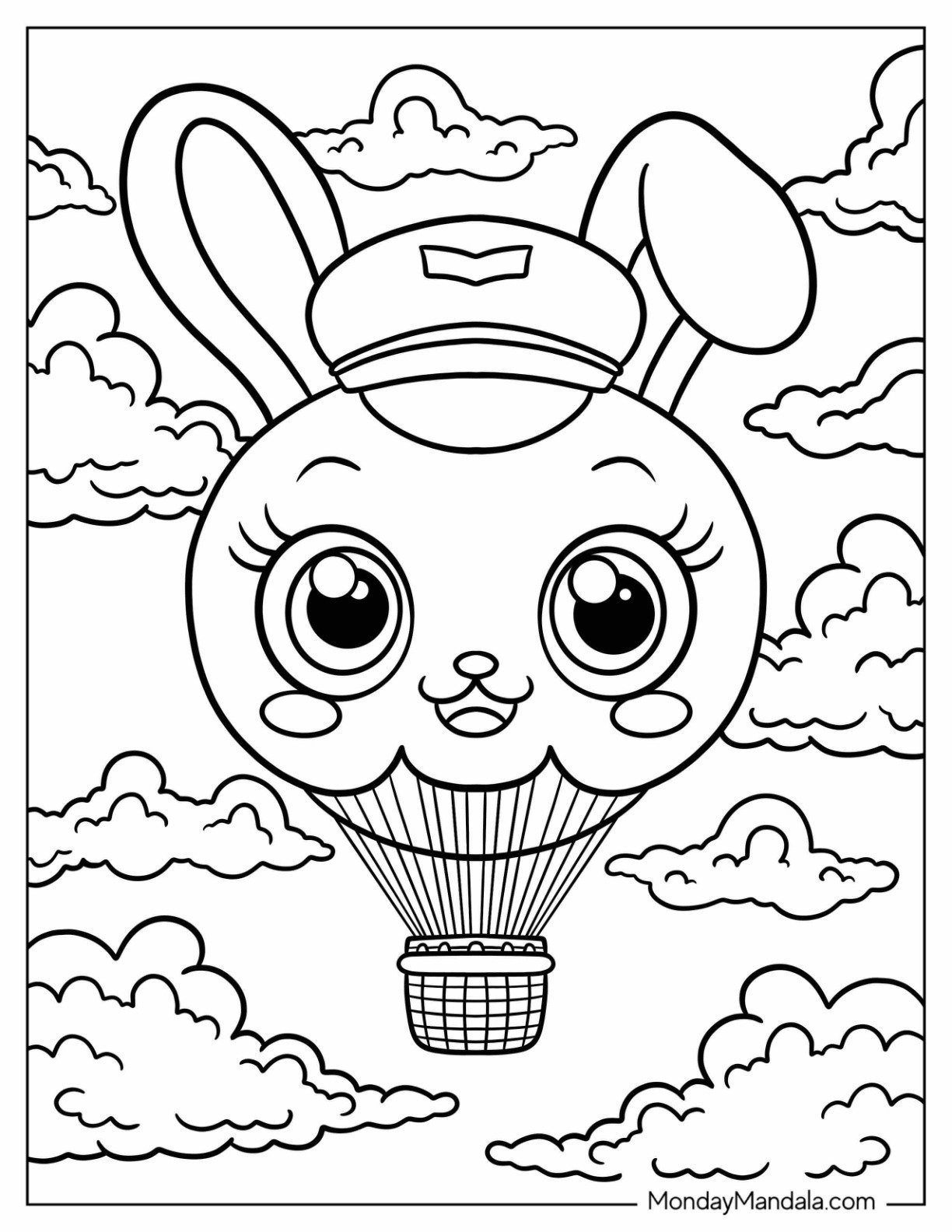 41 Hot Air Balloon Coloring Pages Free PDF Printables 