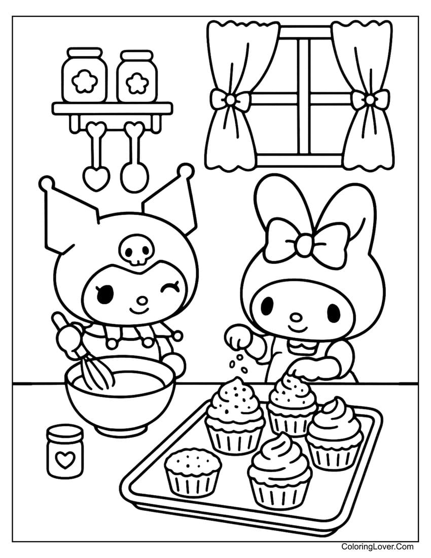 my melody coloring page