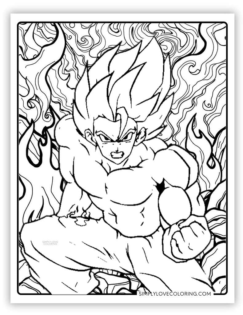 45 Dragon Ball Z Coloring Pages Free PDF Printables Simply Love Coloring