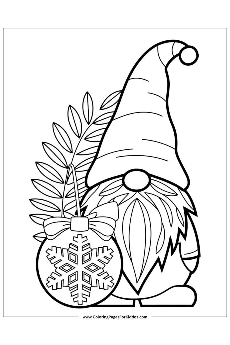 coloring pages of gnomes