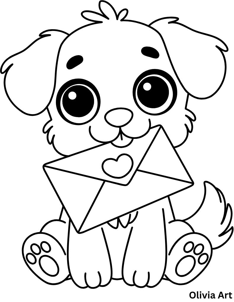 dog day coloring page