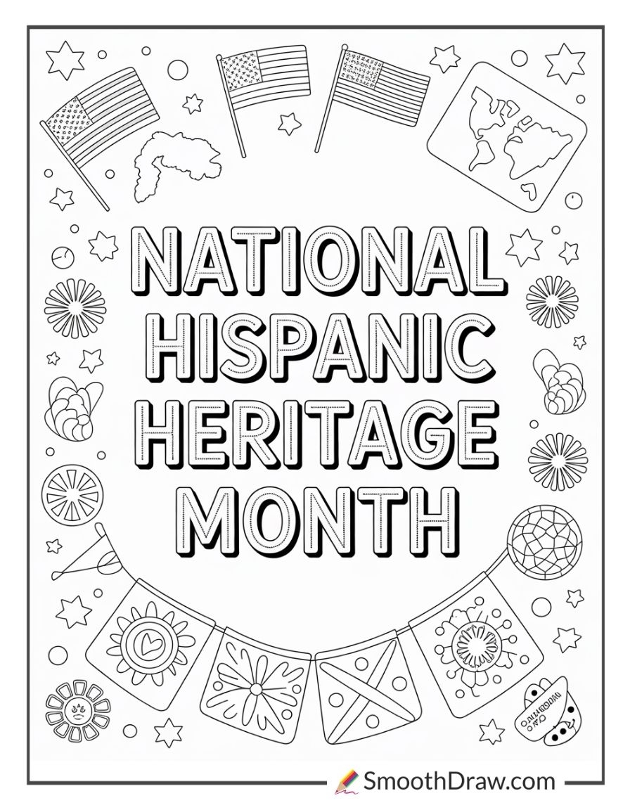 52 Hispanic Heritage Month Coloring Pages Smooth Draw