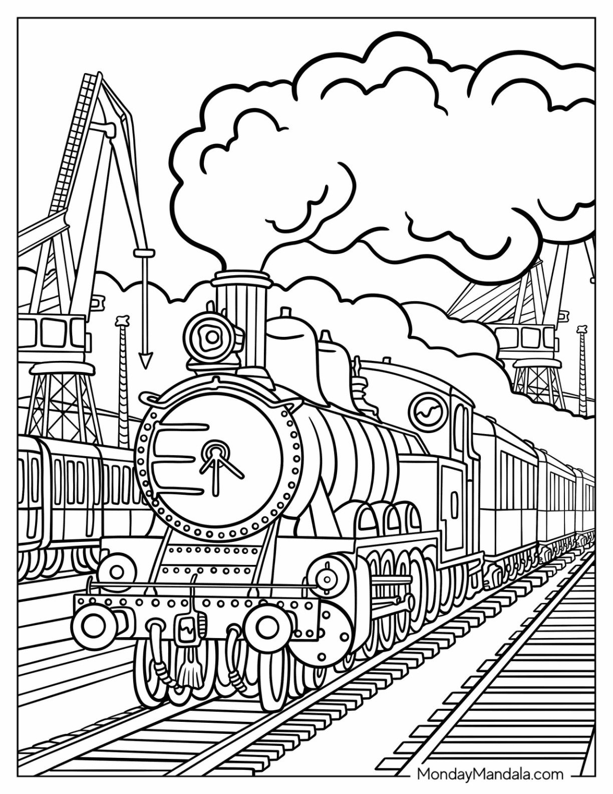 coloring pages of trains