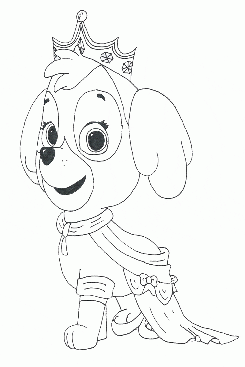 60 Cute Paw Patrol Skye Coloring Pages Free Artsy Pretty Colors