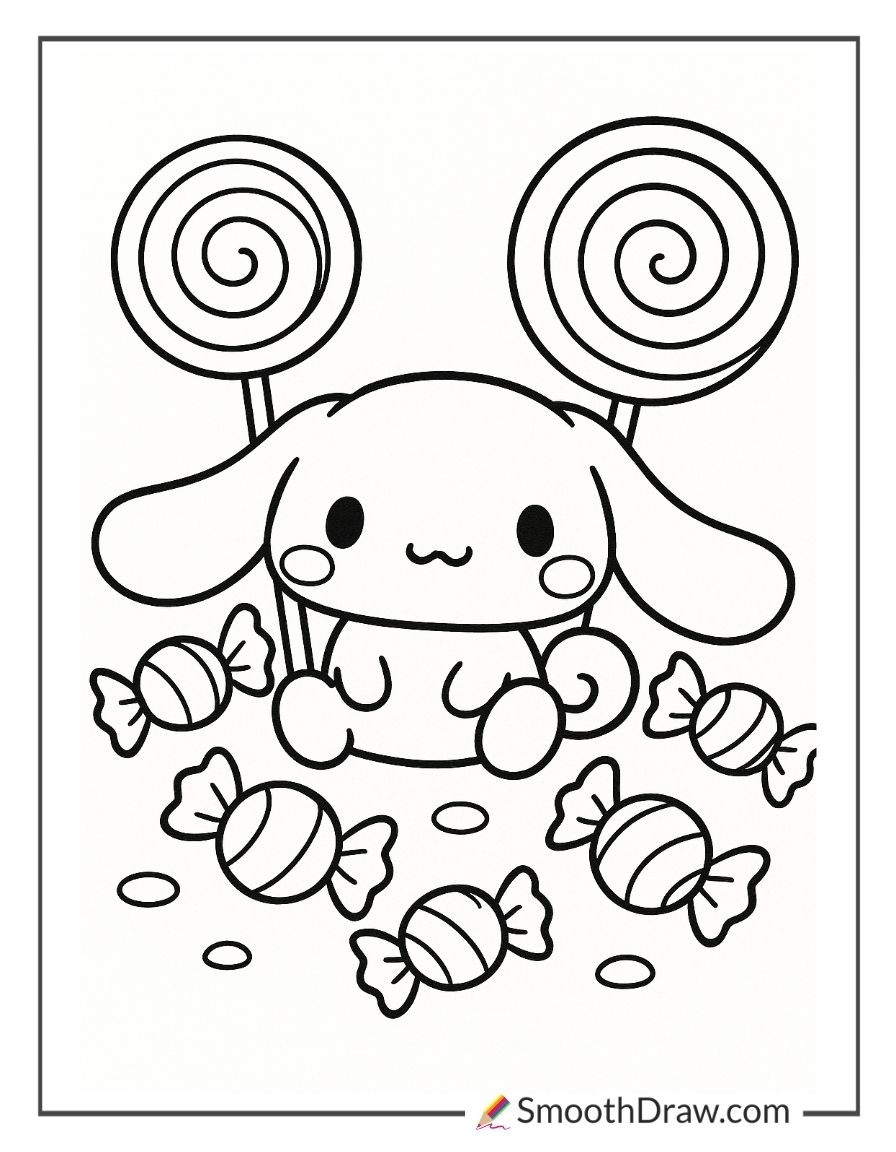 64 Cinnamoroll Coloring Pages Free Printables Smooth Draw