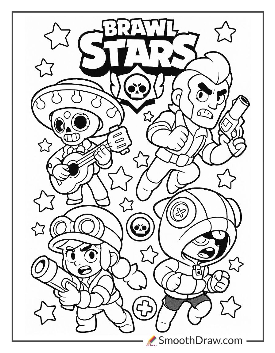 66 Brawl Stars Coloring Pages Smooth Draw 66 Brawl Stars Coloring Pages Smooth Draw
