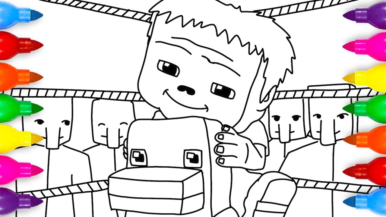 A Minecraft Movie Chicken Jockey Coloring Pages YouTube A Minecraft Movie Chicken Jockey Coloring Pages YouTube