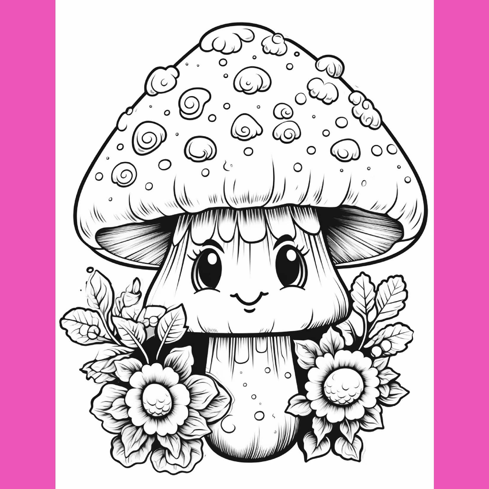 coloring pages of mushrooms
