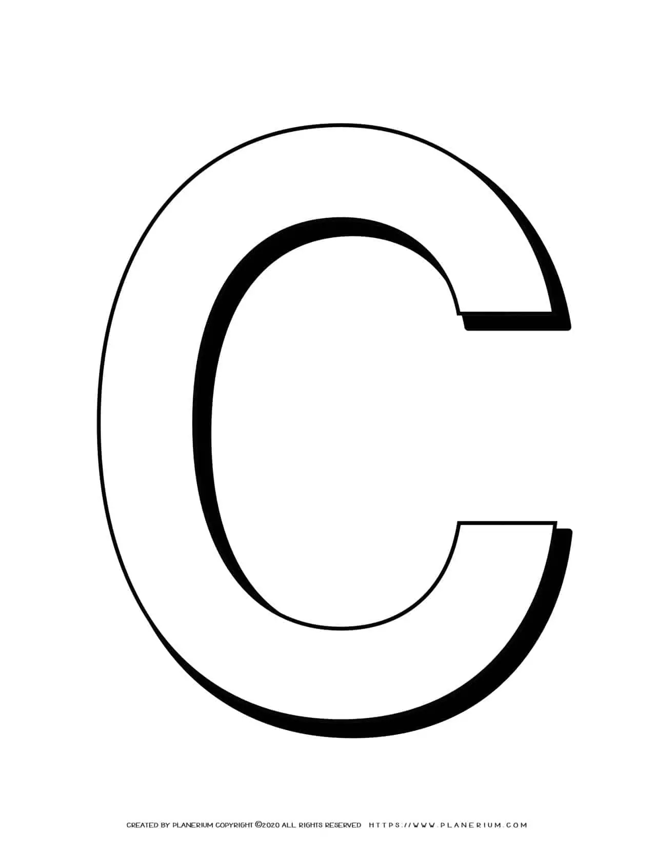 letter c coloring page