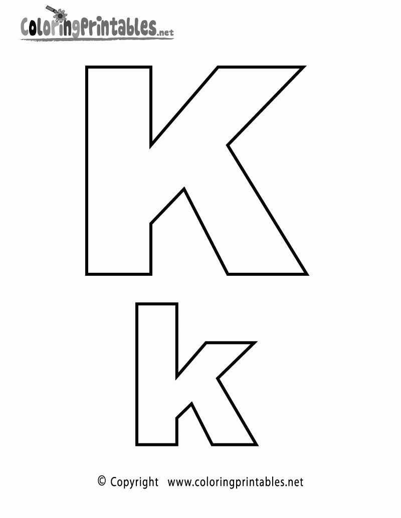 letter k coloring page