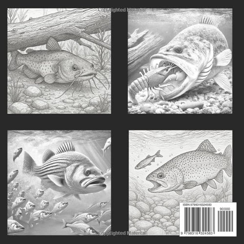 fish coloring book pages