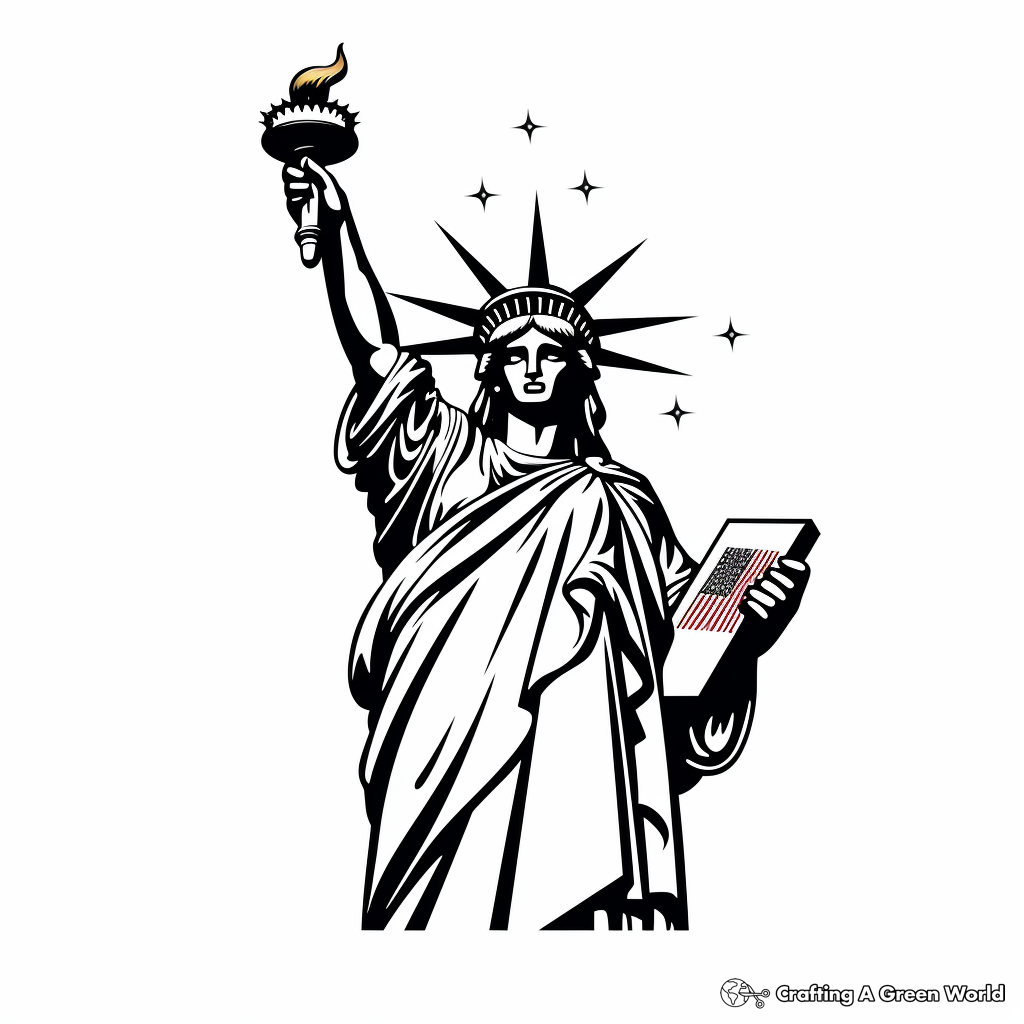 statue of liberty coloring page