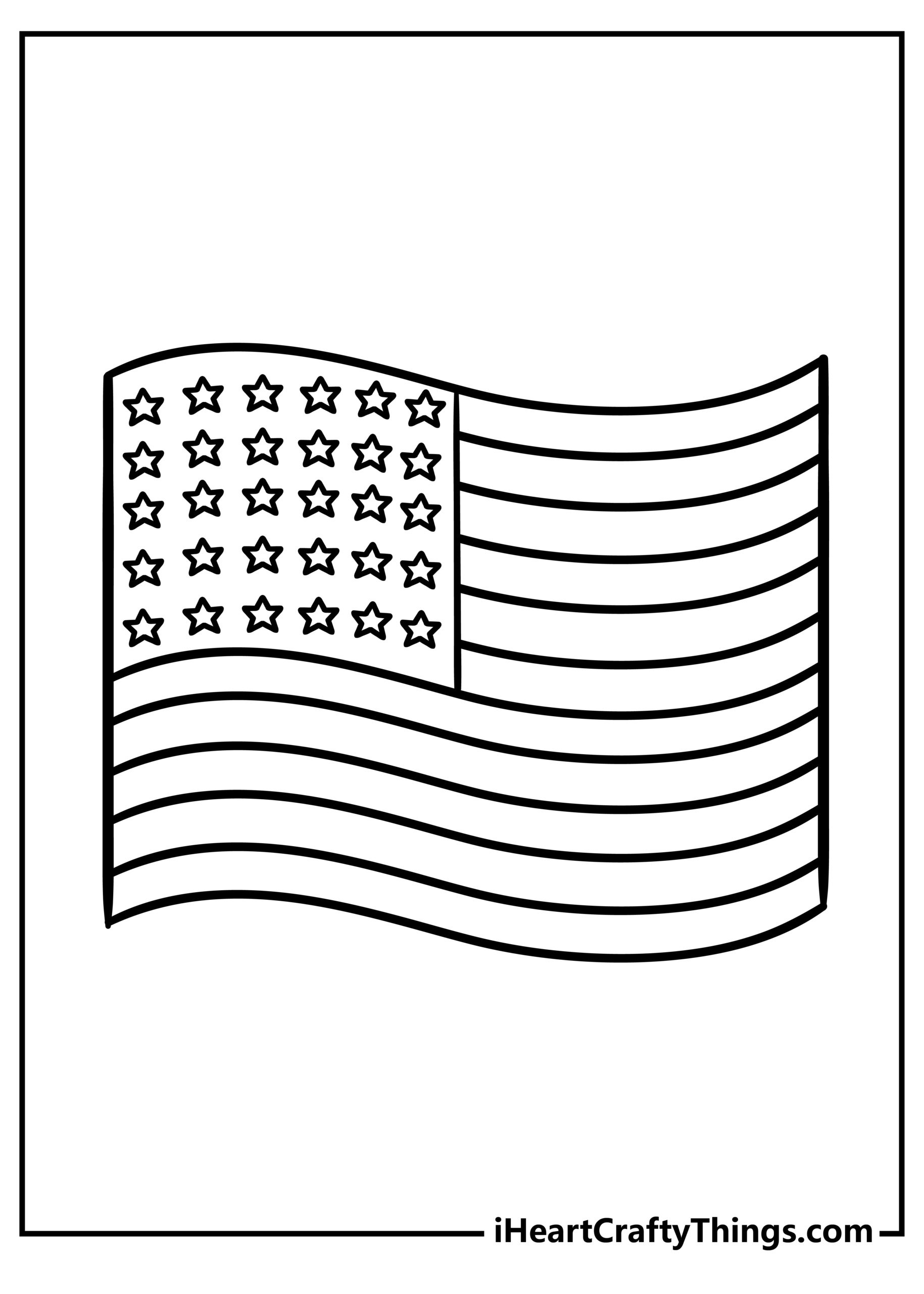 american flag coloring page