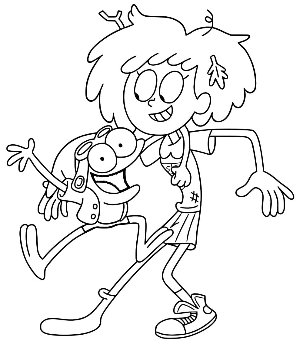 amphibia coloring pages sprig