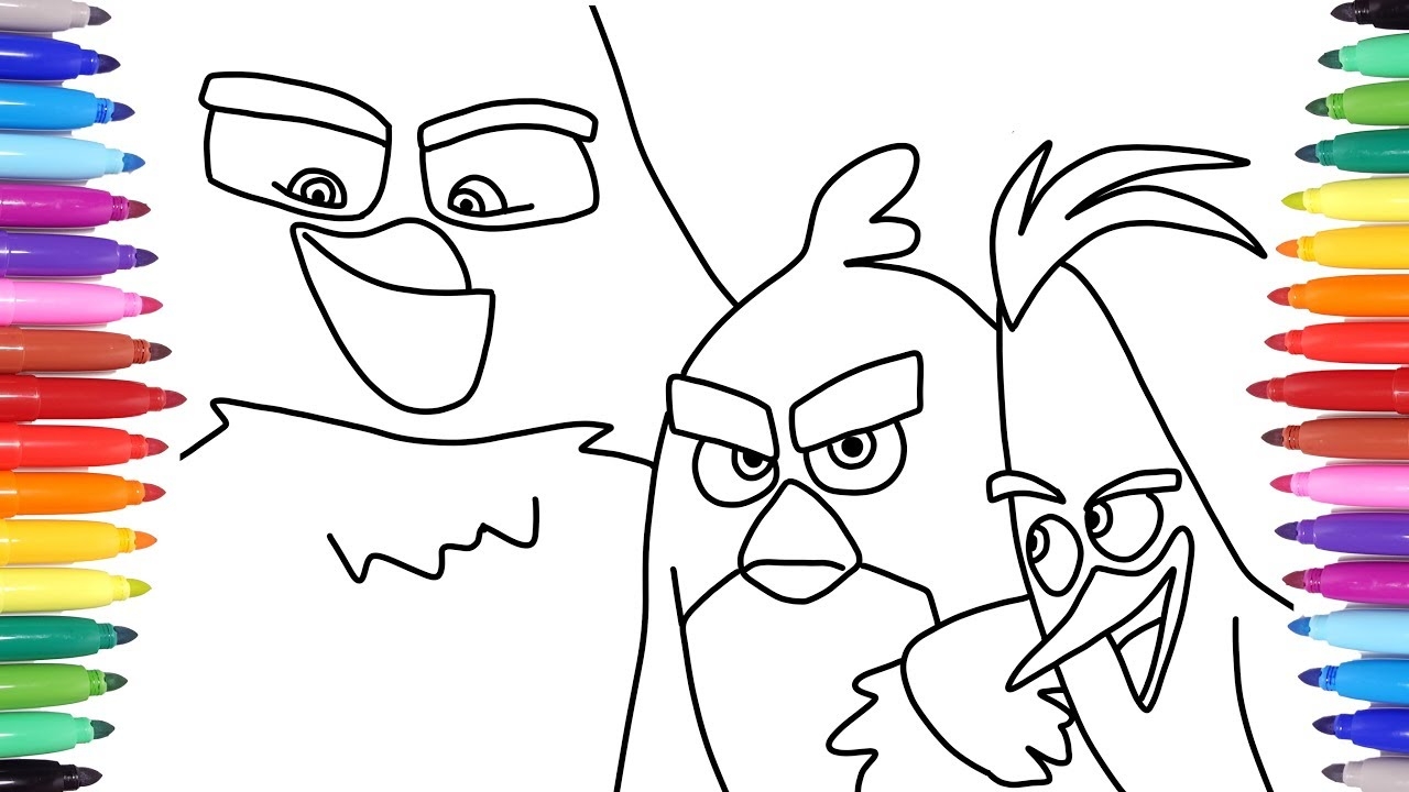 angry birds coloring pages