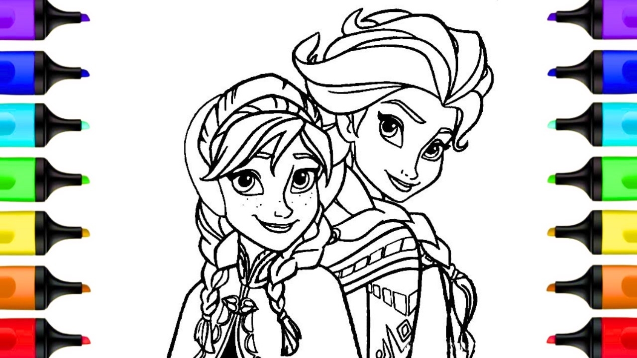 Anna And Elsa Frozen Coloring Pages Disney Frozen Coloring Book Art Activity YouTube Anna And Elsa Frozen Coloring Pages Disney Frozen Coloring Book Art Activity YouTube