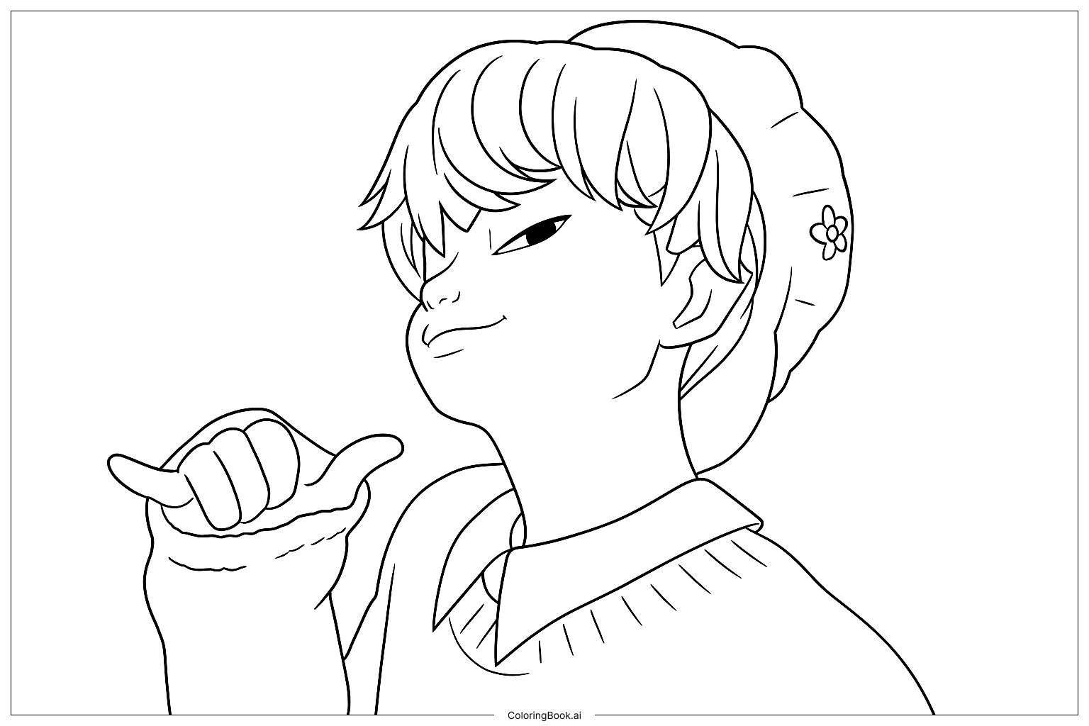 Baby Saja Coloring Page Free PDF PNG Printable Baby Saja Coloring Page Free PDF PNG Printable