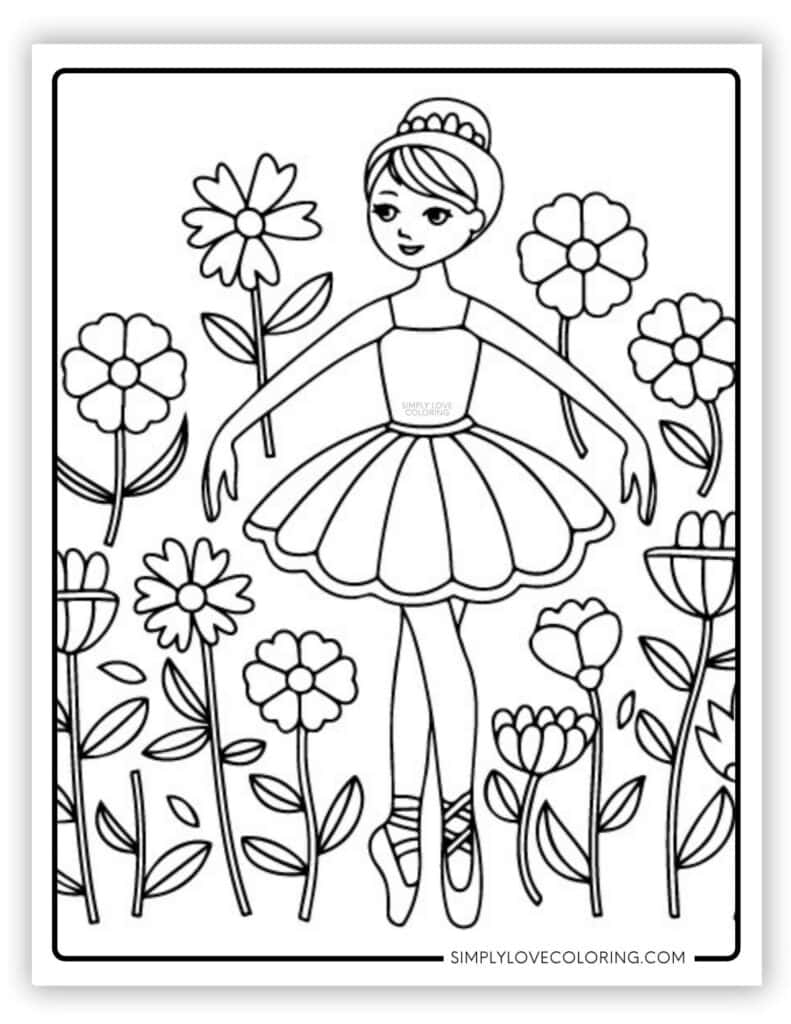 Ballerina Coloring Pages Free PDF Printables Simply Love Coloring